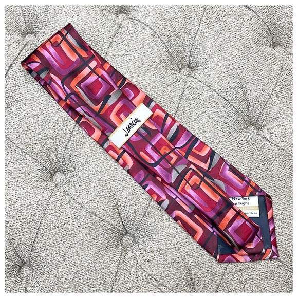 💕Super Attractive Mens Jerry Garcia Geometric Shapes Vibrant Colors Necktie💕 - Picture 3 of 11